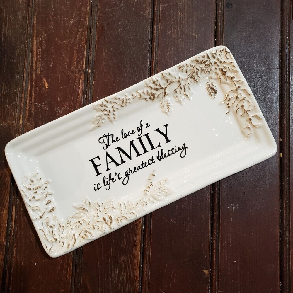 Vtg Cracker Barrel Susan Winget Stoneware‎ Plate - Love of a Family / Blessing -